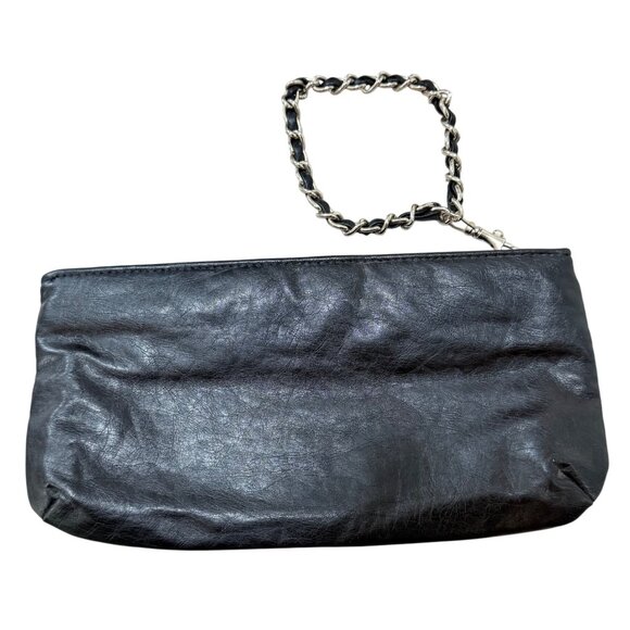 Biker Chick Skull Wristlet Edgy Pirate Bootie Crossbones VTG 80s Black Cute Goth - Picture 2 of 13